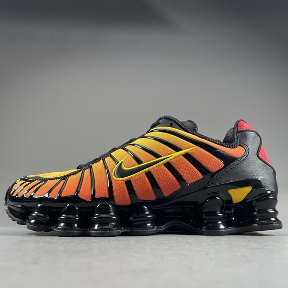 Nike Other - Nike Shox TL Sunrise Black University Red Amarillo Men 12 Athletic Sneakers Shoe